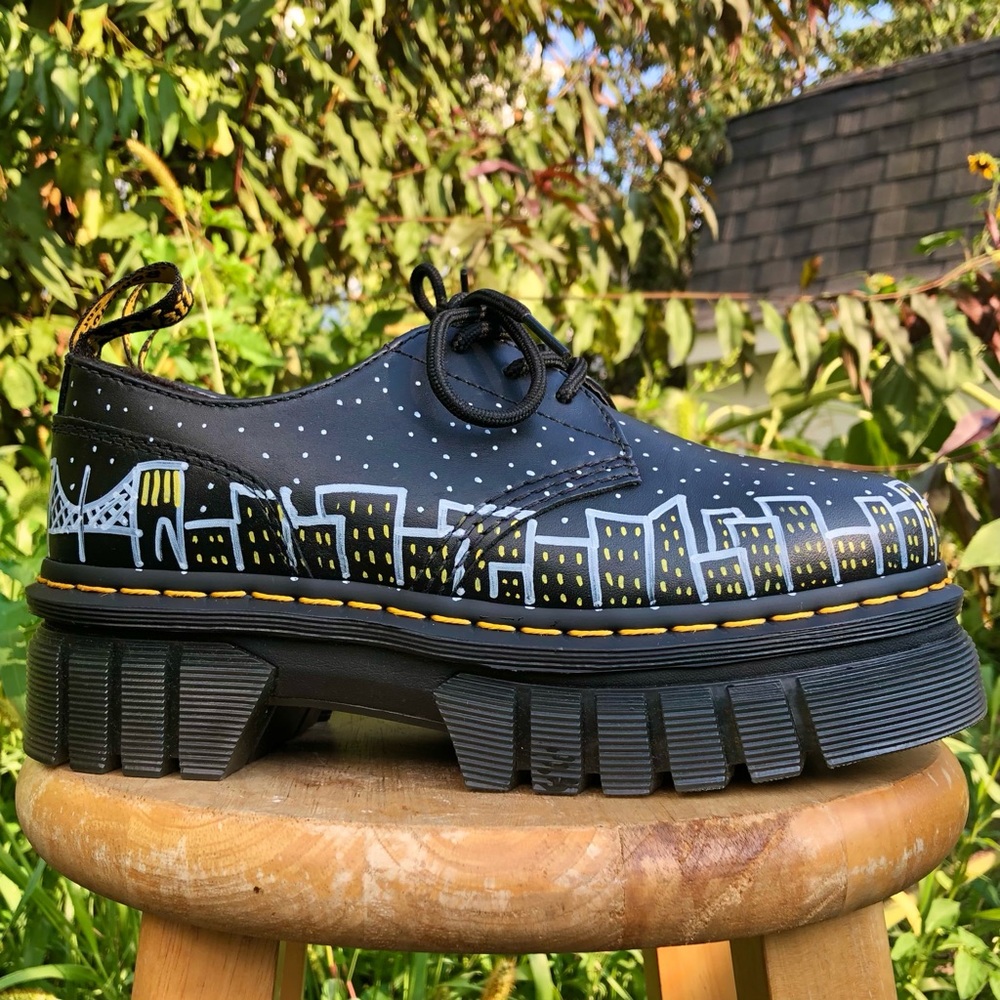 Dr. Martens Hand Painted Audrick Platform Shoes